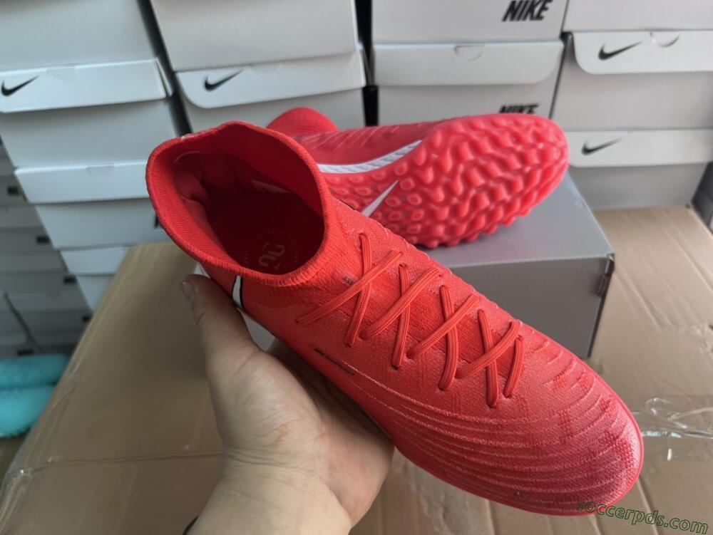 Nike Phantom GX DF Elite TF High-Tops Football Shoes - Red/Silver/Black