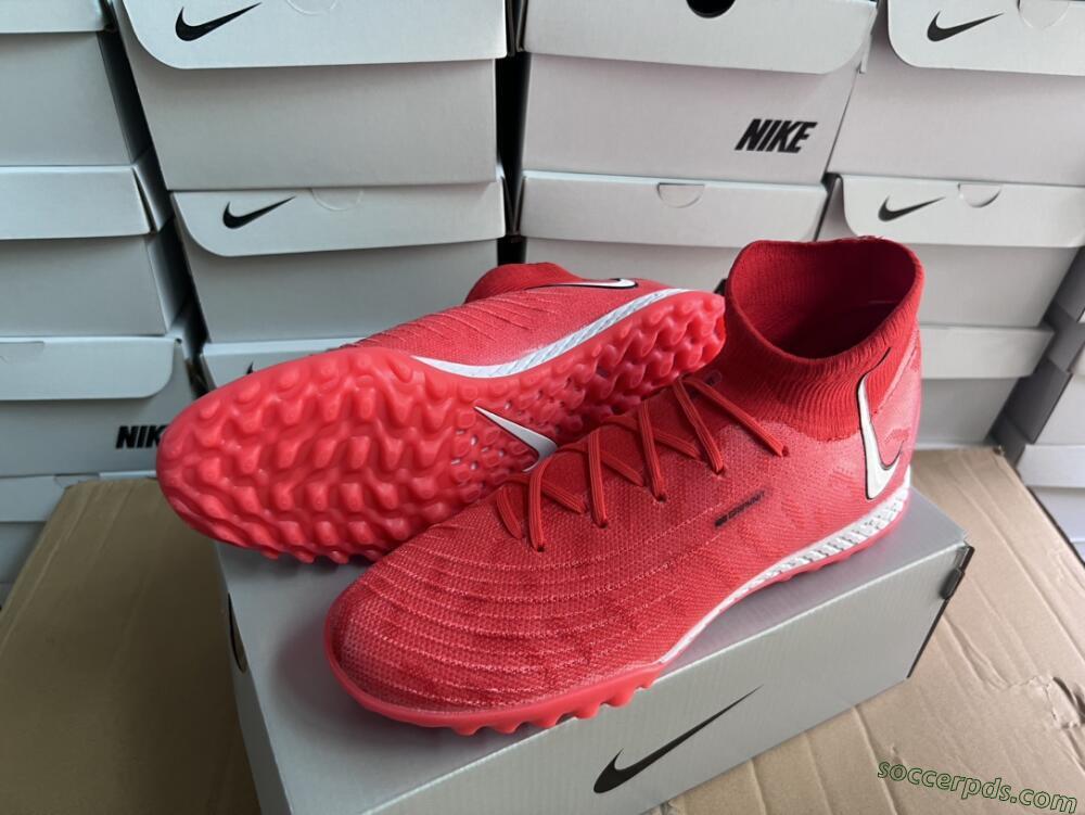 Nike Phantom GX DF Elite TF High-Tops Football Shoes - Red/Silver/Black