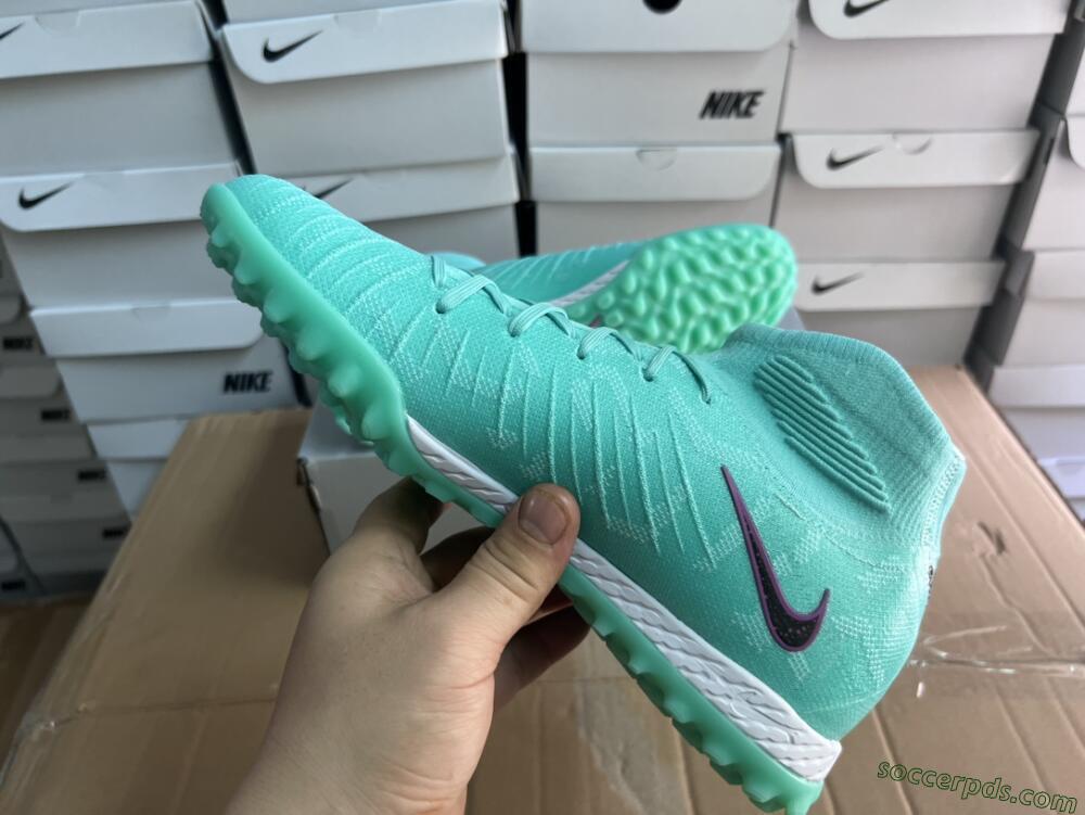 Nike Phantom Luna 2 Elite LV8 TF High-Tops Football Shoes - Jade/Black/Purple