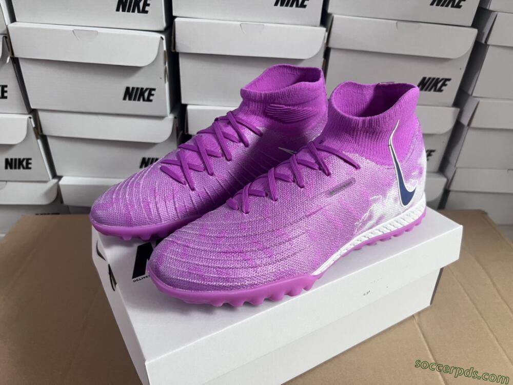 Nike Phantom Luna Elite NU TF High-Tops Football Shoes - Purple/White/Black