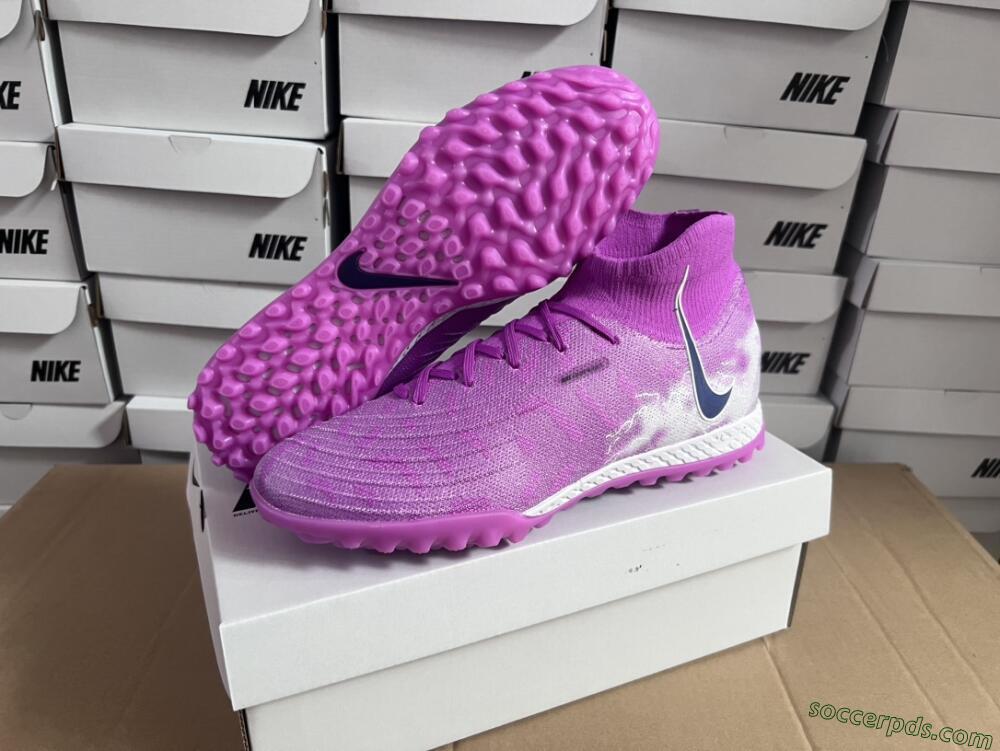 Nike Phantom Luna Elite NU TF High-Tops Football Shoes - Purple/White/Black