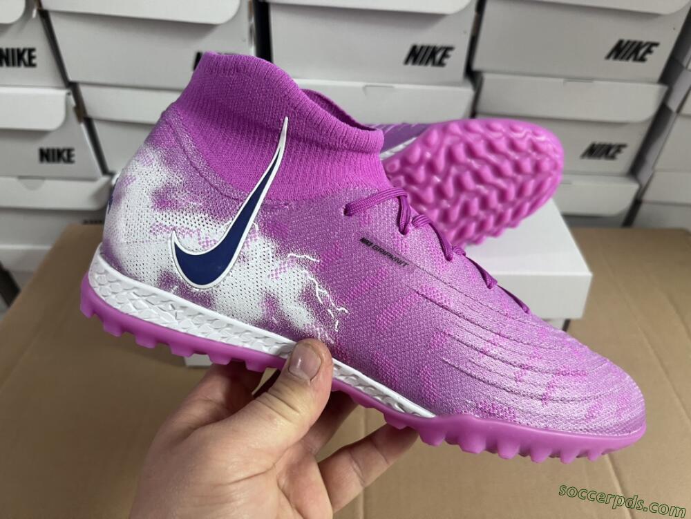 Nike Phantom Luna Elite NU TF High-Tops Football Shoes - Purple/White/Black