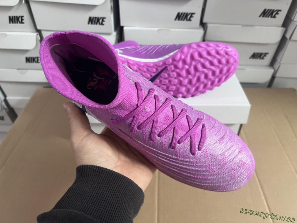Nike Phantom Luna Elite NU TF High-Tops Football Shoes - Purple/White/Black