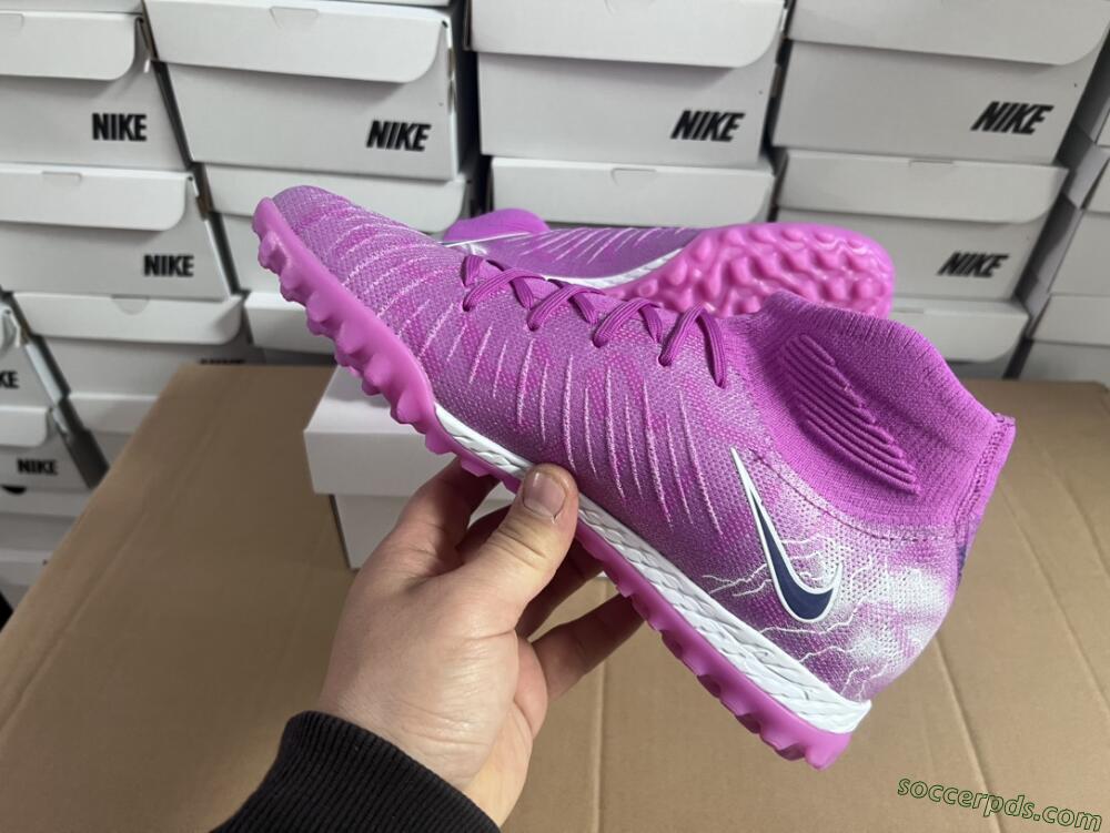 Nike Phantom Luna Elite NU TF High-Tops Football Shoes - Purple/White/Black