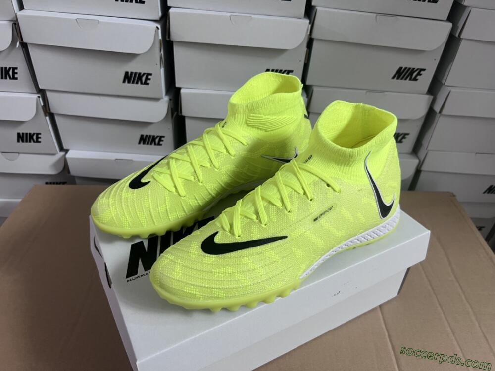 Nike Phantom Luna Elite NU TF High-Tops Football Shoes - Yellow/Red/White