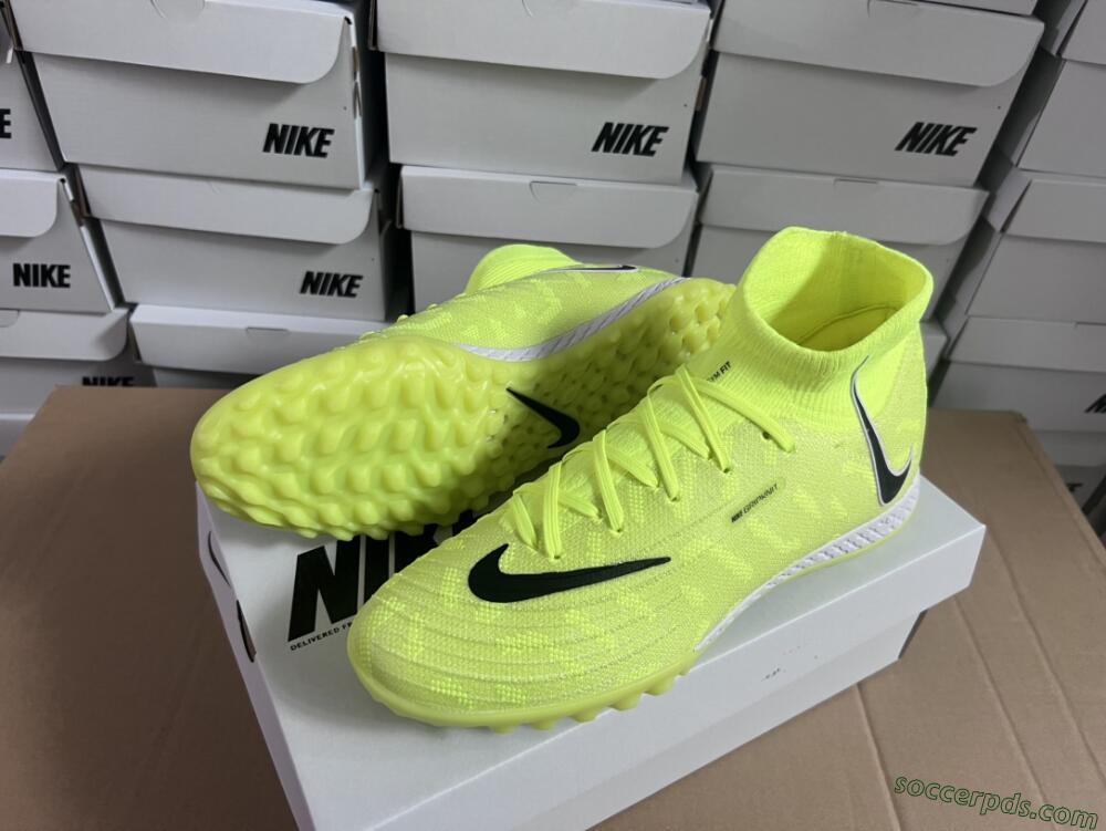 Nike Phantom Luna Elite NU TF High-Tops Football Shoes - Yellow/Red/White