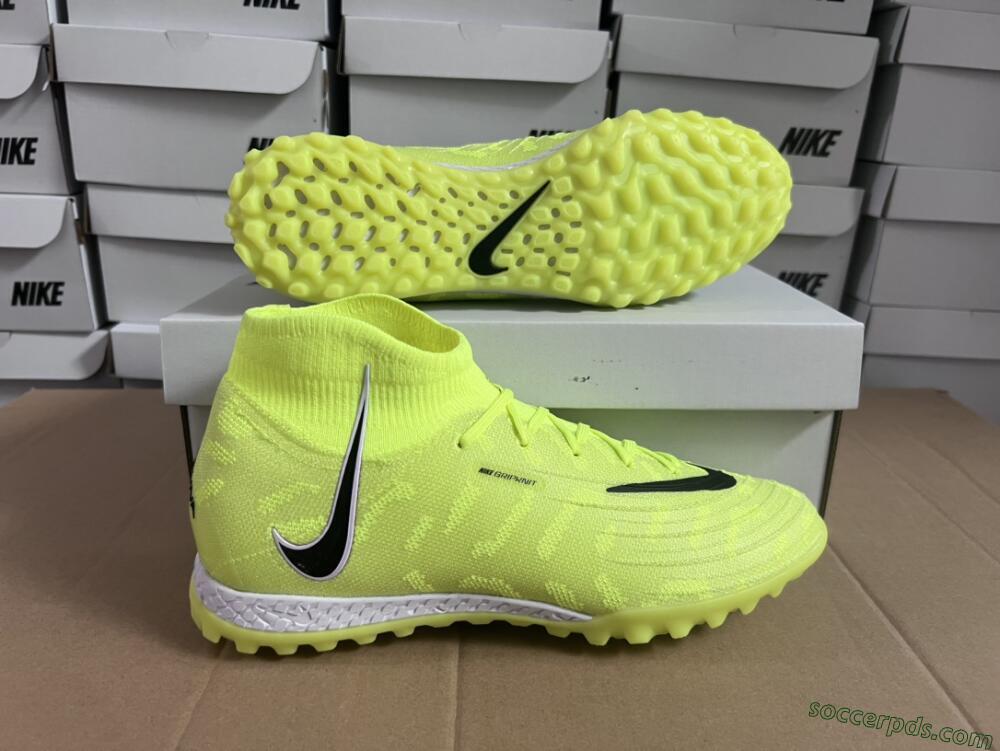Nike Phantom Luna Elite NU TF High-Tops Football Shoes - Yellow/Red/White