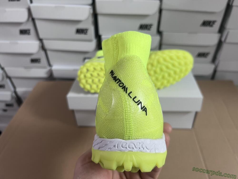 Nike Phantom Luna Elite NU TF High-Tops Football Shoes - Yellow/Red/White