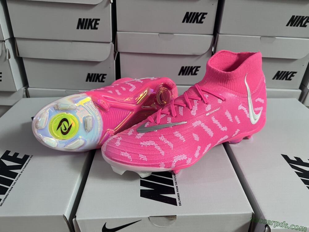 Nike Phantom Luna Elite FG High-Tops Football Boots - Red/Silver/White
