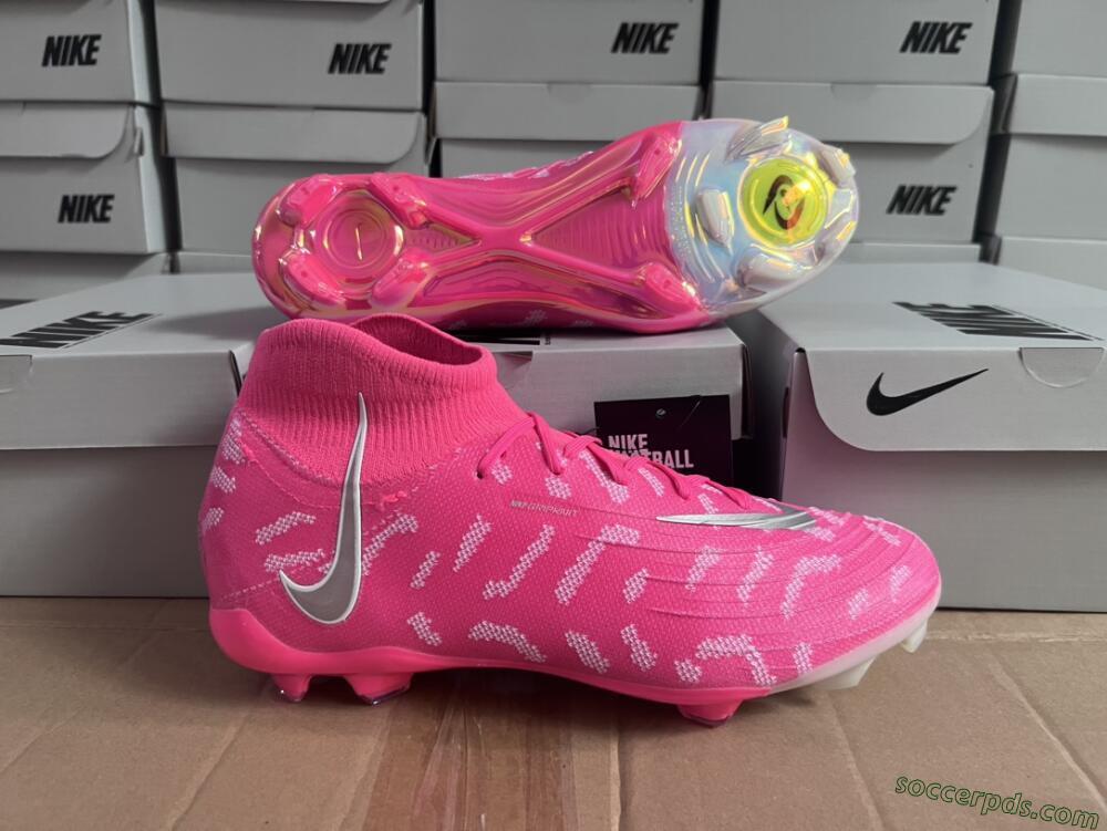 Nike Phantom Luna Elite FG High-Tops Football Boots - Red/Silver/White