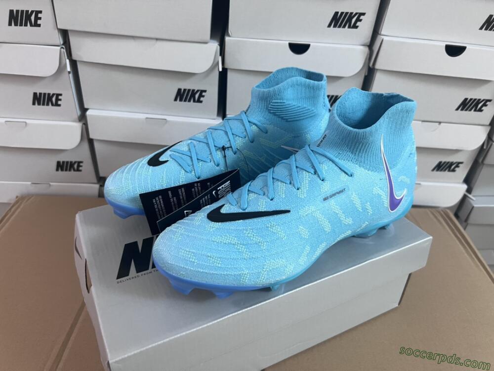 Nike Phantom Luna Elite FG High-Tops Football Boots - Blue/Purple/White
