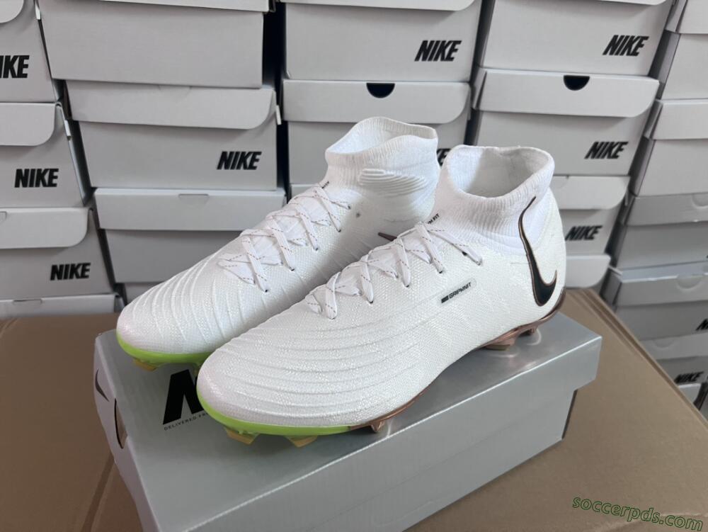 Nike Phantom Luna Elite NU FG High-Tops Football Boots - White/Gold/Black