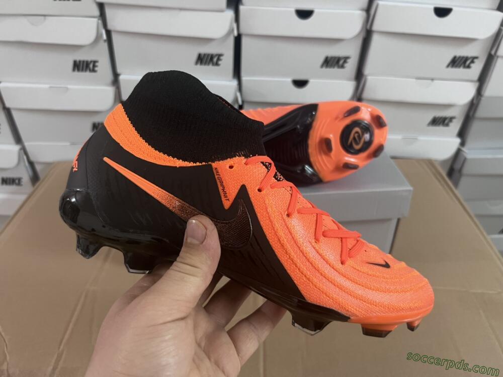 Nike Phantom Luna Elite NU FG High-Tops Football Boots - Orange/Black