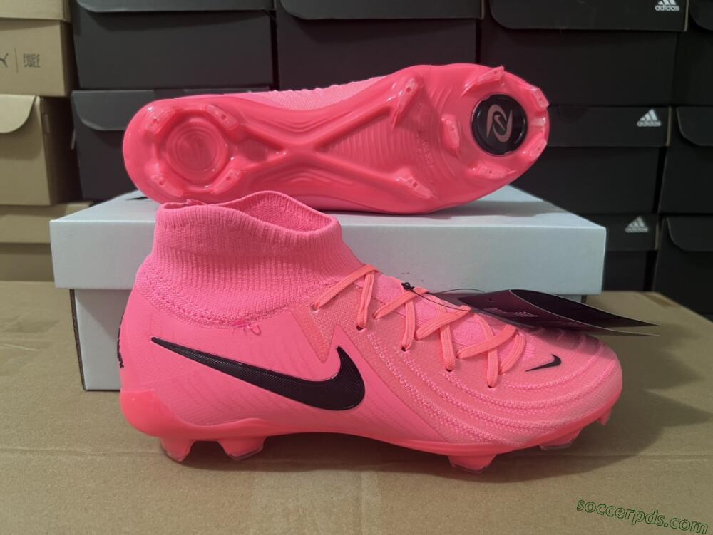 Nike Phantom Luna 2 Elite LV8 FG High-Tops Football Boots - Red/Black/Pink