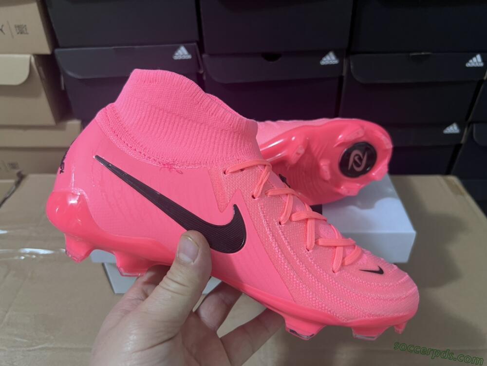 Nike Phantom Luna 2 Elite LV8 FG High-Tops Football Boots - Red/Black/Pink