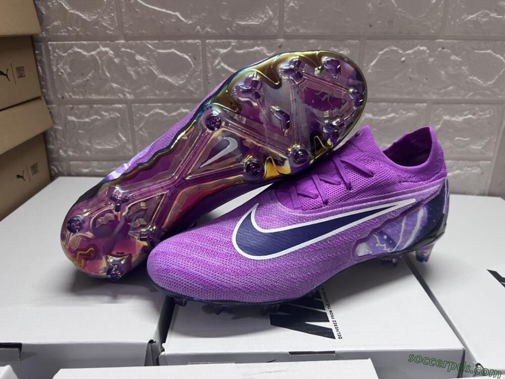 Nike Phantom GX Elite FG Low-Tops Football Boots - Purple/Black/White/Gold