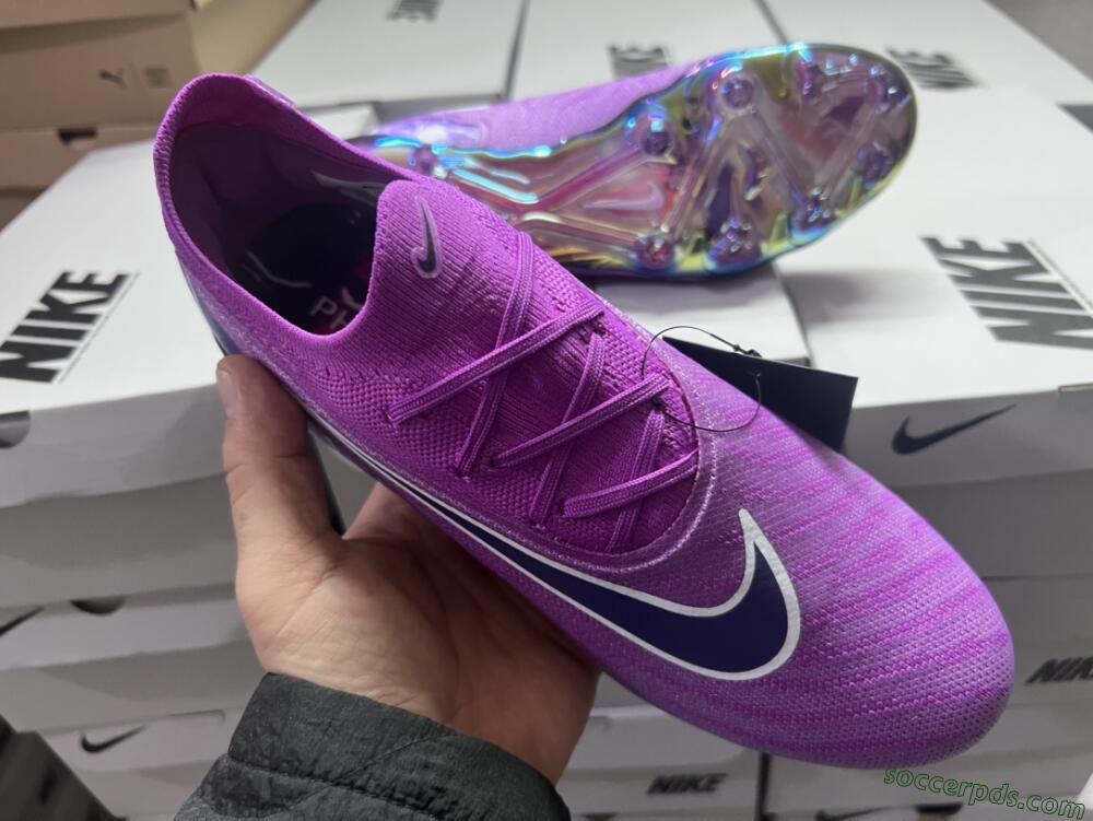 Nike Phantom GX Elite FG Low-Tops Football Boots - Purple/Black/White/Gold