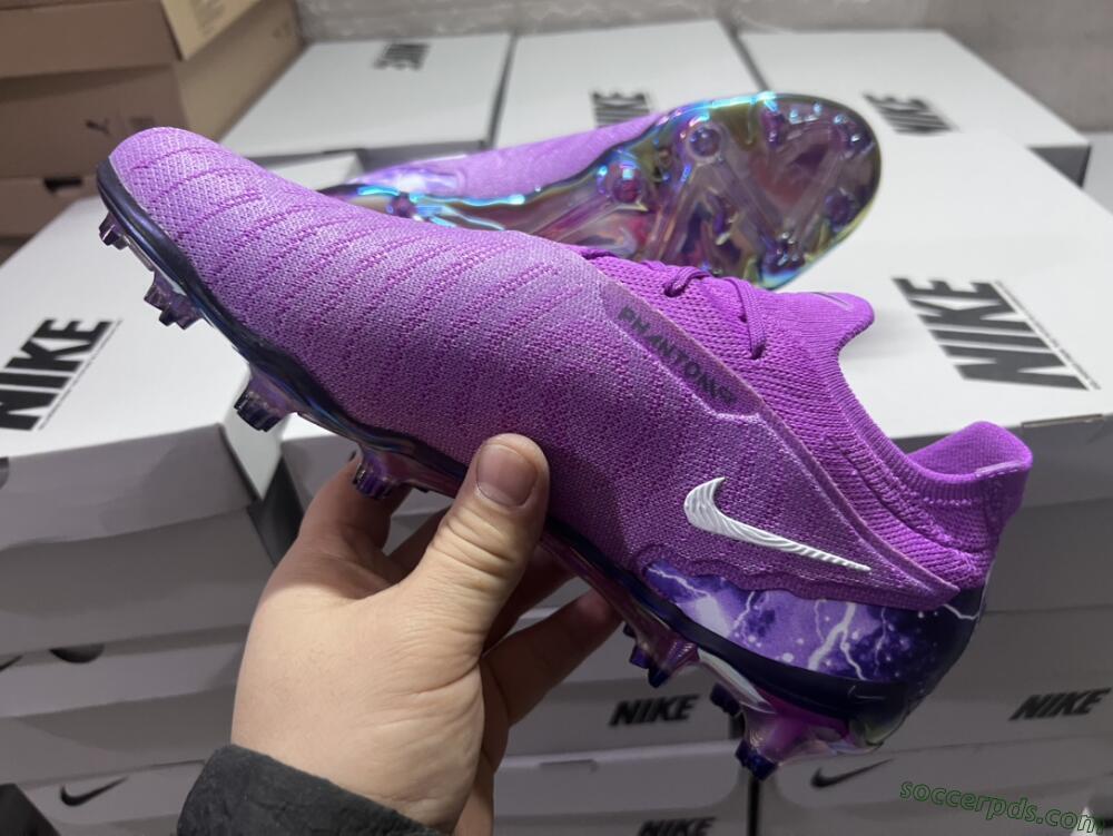 Nike Phantom GX Elite FG Low-Tops Football Boots - Purple/Black/White/Gold