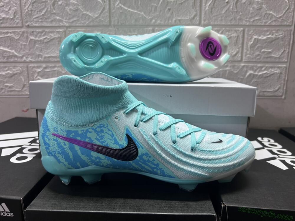 Nike Phantom Luna 2 Elite LV8 FG High-Tops Football Boots - Jade/Black/Purple