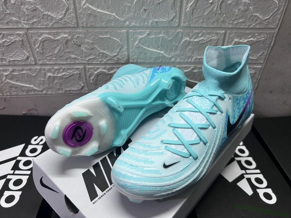 Nike Phantom Luna 2 Elite LV8 FG High-Tops Football Boots - Jade/Black/Purple