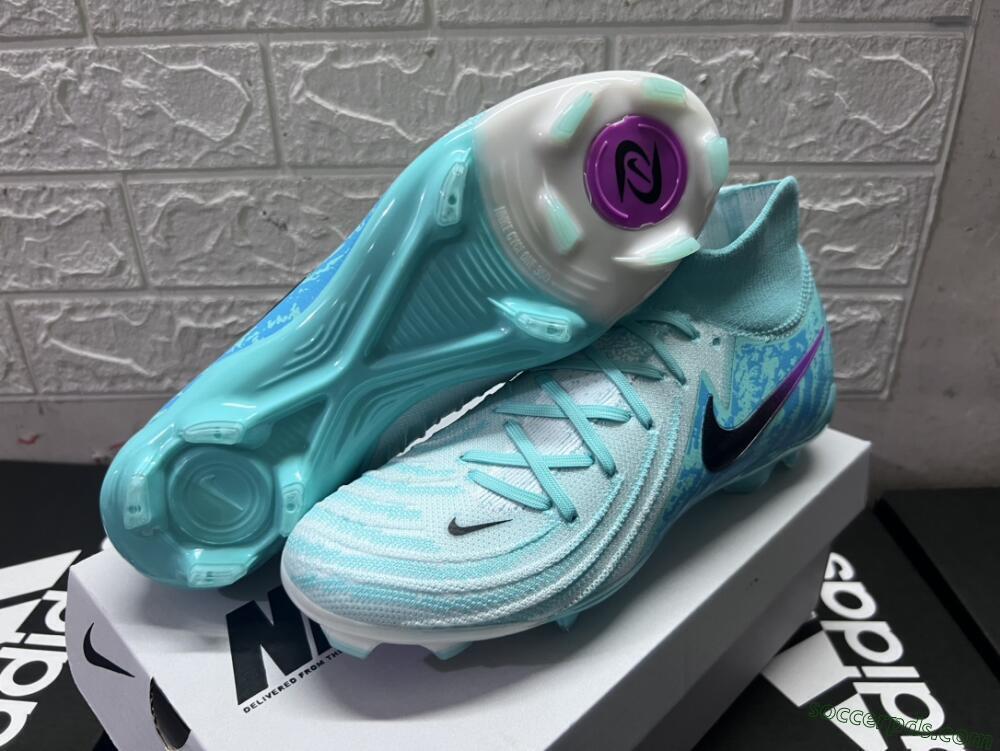 Nike Phantom Luna 2 Elite LV8 FG High-Tops Football Boots - Jade/Black/Purple