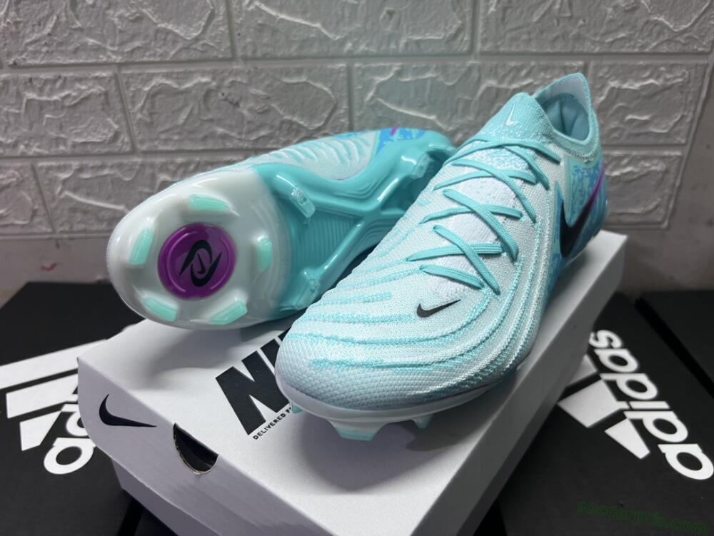 Nike Phantom Luna 2 Elite LV8 FG Low-Tops Football Boots - Jade/Black/Purple