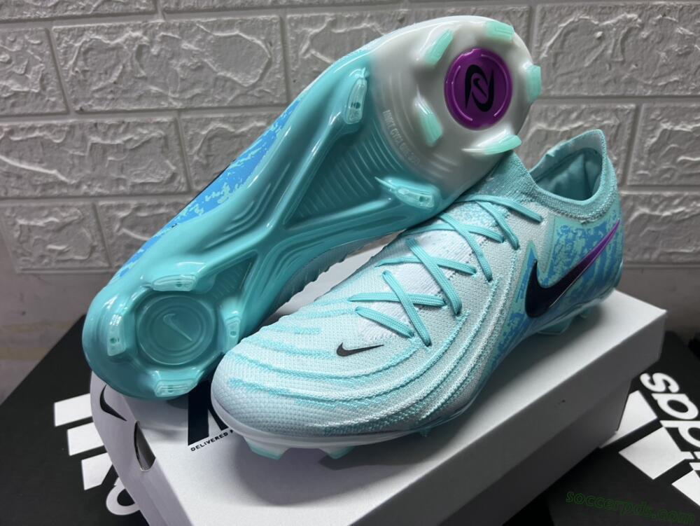 Nike Phantom Luna 2 Elite LV8 FG Low-Tops Football Boots - Jade/Black/Purple