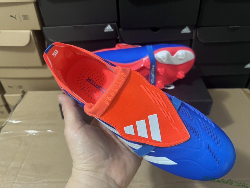 Adidas Predator Elite Foldover Tongue FG Low-Tops Football Boots - Blue/White/Red