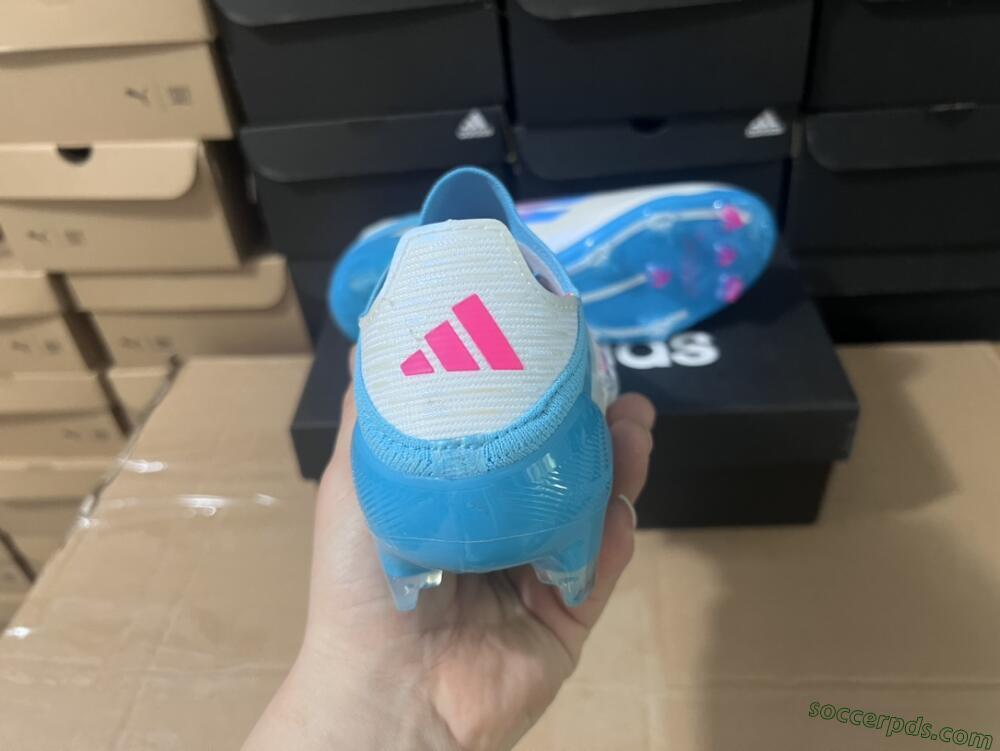 Adidas F50 Adizero FG Low-Tops Football Boots - White/Blue/Pink