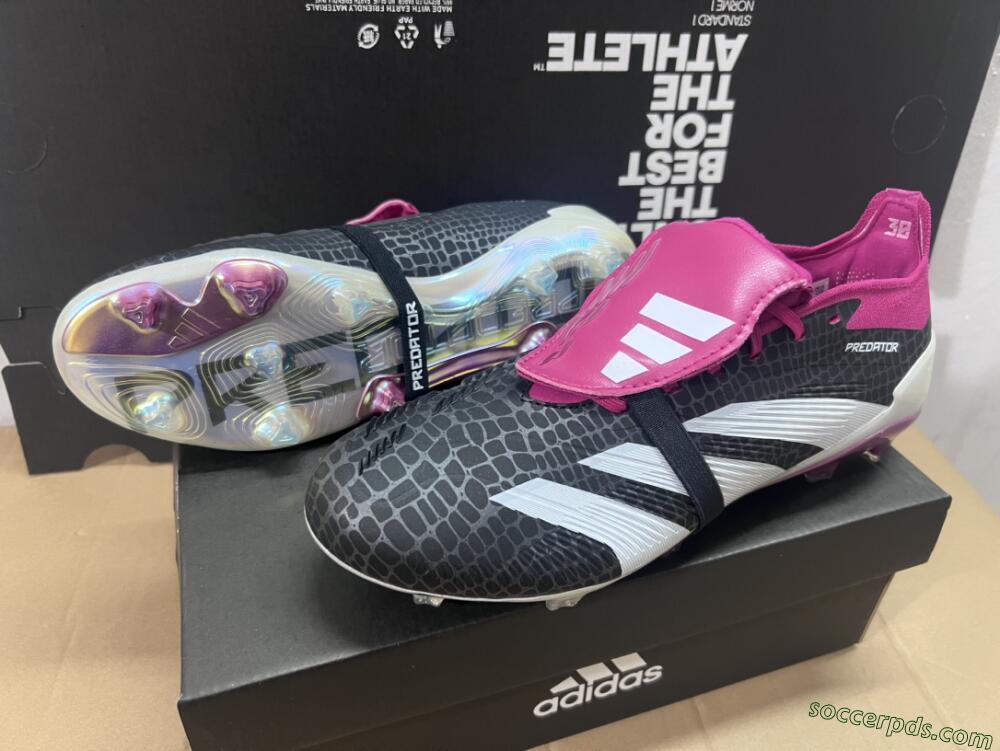 Adidas Predator Accuracy+ FG Low-Tops Football Boots - Black/White/Purple