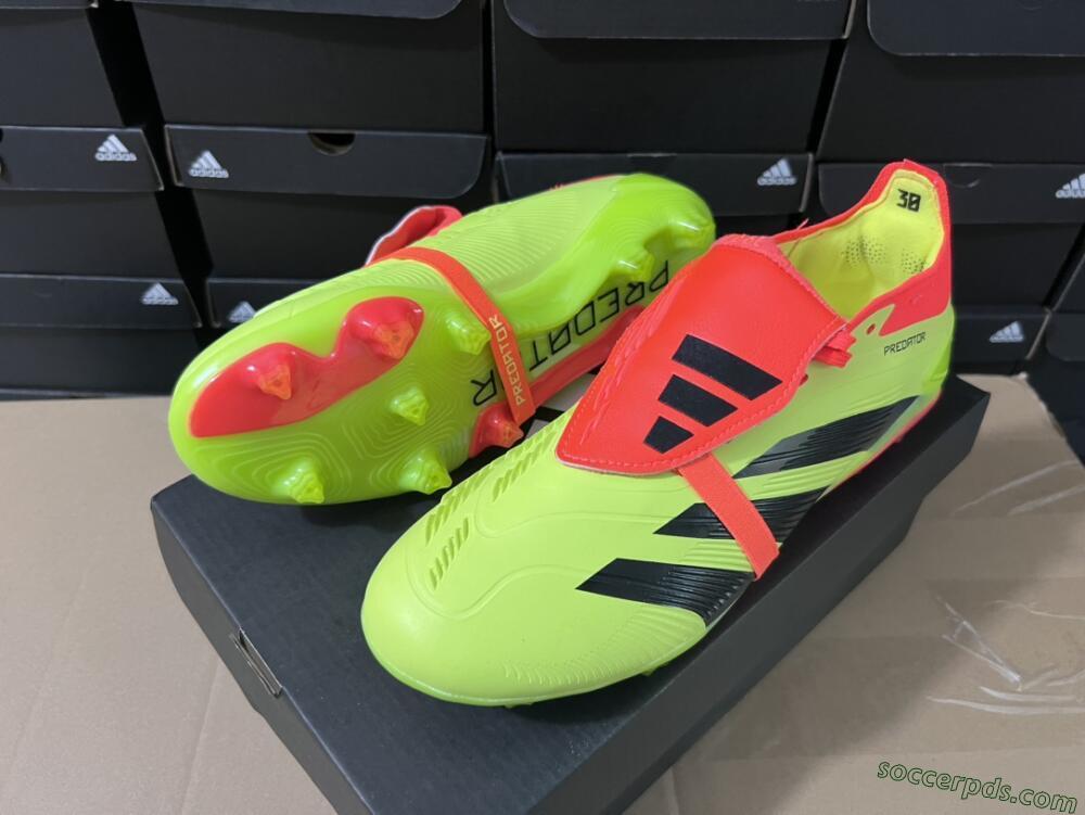 Adidas Predator Elite Foldover Tongue FG Low-Tops Football Boots - Yellow/Black/Red