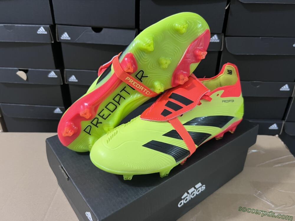 Adidas Predator Elite Foldover Tongue FG Low-Tops Football Boots - Yellow/Black/Red