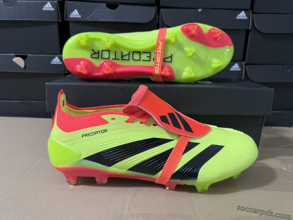 Adidas Predator Elite Foldover Tongue FG Low-Tops Football Boots - Yellow/Black/Red