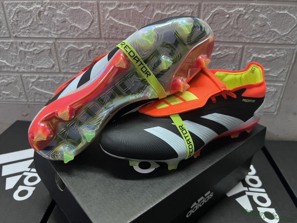 Adidas Predator Elite Foldover Tongue FG Low-Tops Football Boots - White/Black/Red