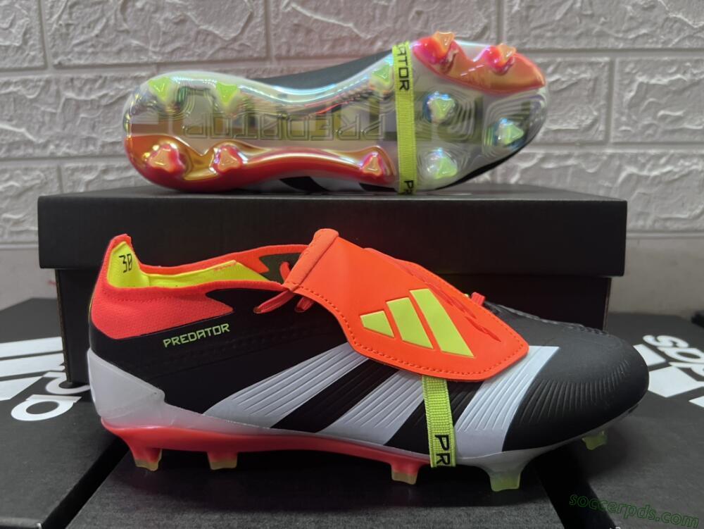 Adidas Predator Elite Foldover Tongue FG Low-Tops Football Boots - White/Black/Red