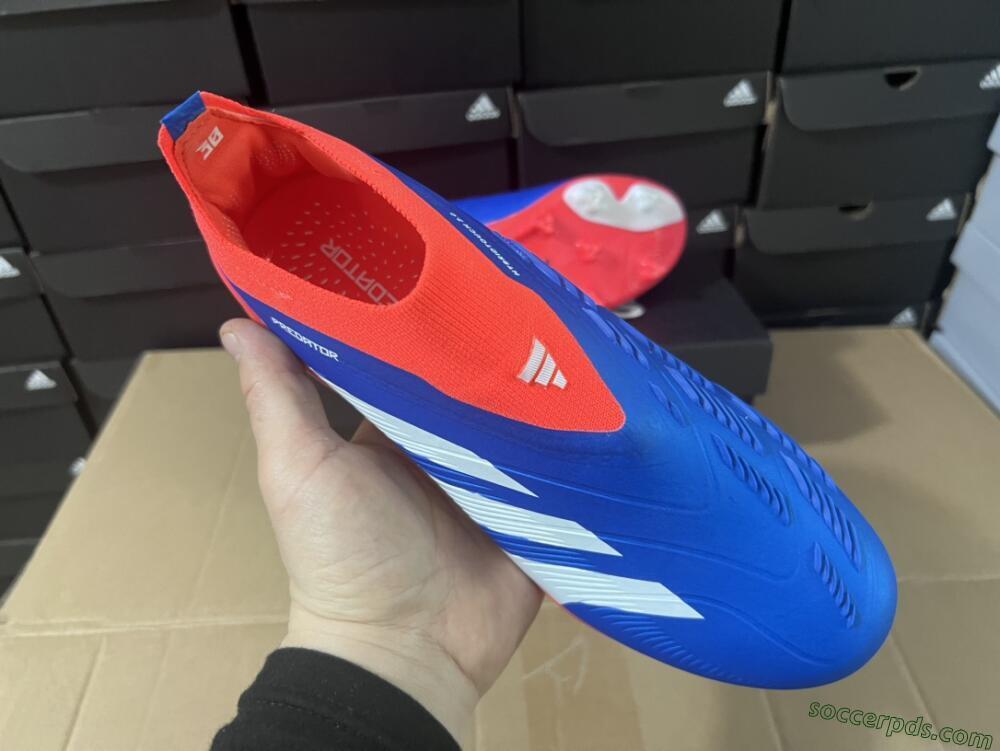 Adidas Predator Elite Laceless FG Low-Tops Football Boots - Blue/White/Red