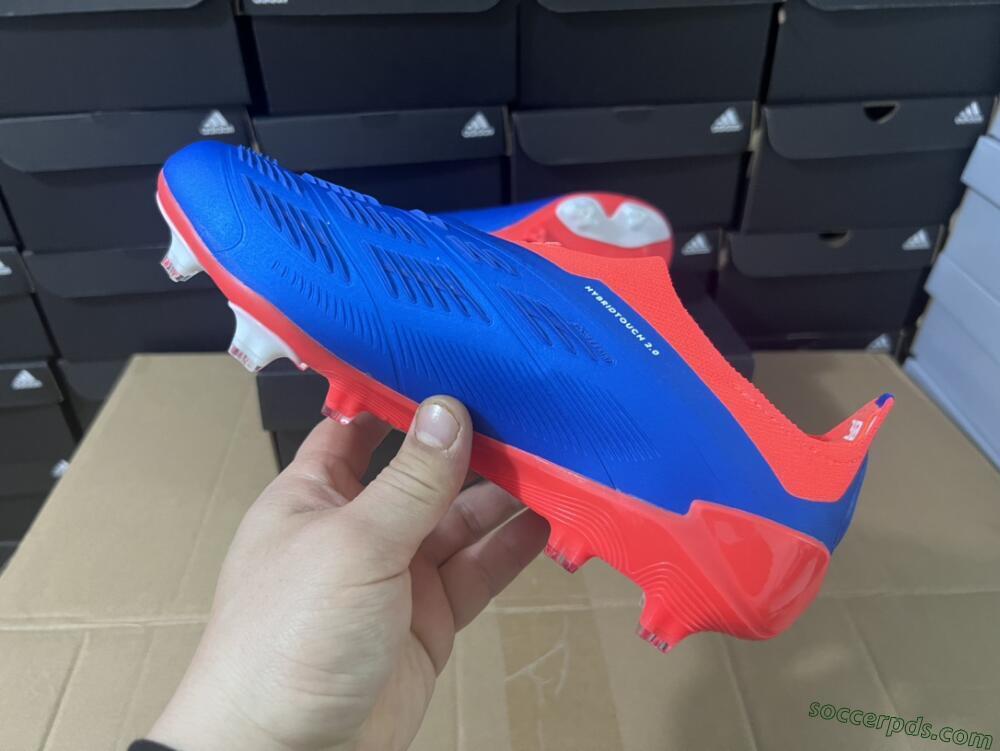 Adidas Predator Elite Laceless FG Low-Tops Football Boots - Blue/White/Red