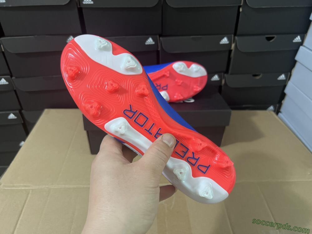 Adidas Predator Elite Laceless FG Low-Tops Football Boots - Blue/White/Red