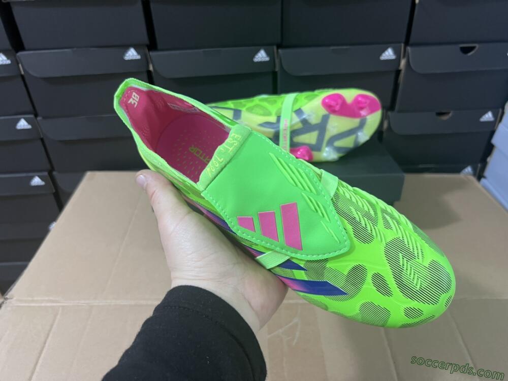 Adidas Predator Elite Foldover Tongue FG Low-Tops Football Boots - Green/Pink/Purple/Yellow