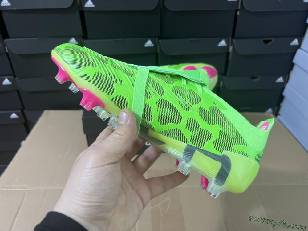 Adidas Predator Elite Foldover Tongue FG Low-Tops Football Boots - Green/Pink/Purple/Yellow