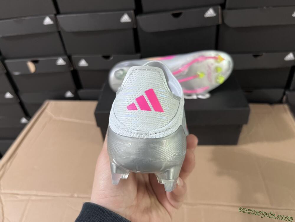 Adidas F50 Adizero FG Low-Tops Football Boots - Silver/Yellow/Pink