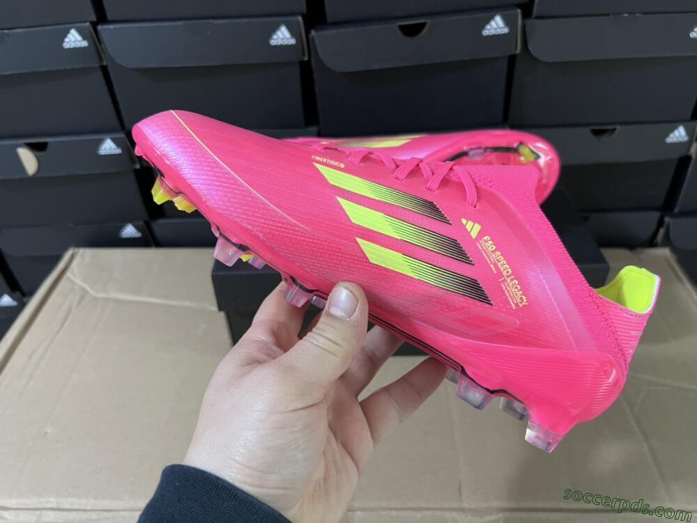Adidas F50 Adizero FG Low-Tops Football Boots - Pink/Yellow/Black