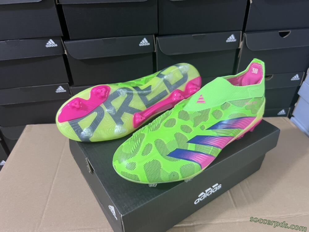 Adidas Predator Accuracy+ FG Low-Tops Football Boots - Green/Purple/Yellow