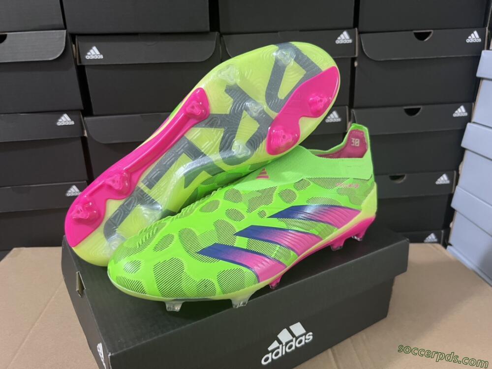 Adidas Predator Accuracy+ FG Low-Tops Football Boots - Green/Purple/Yellow