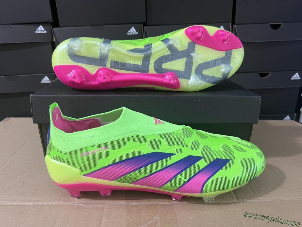 Adidas Predator Accuracy+ FG Low-Tops Football Boots - Green/Purple/Yellow