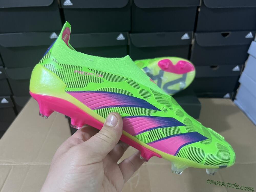 Adidas Predator Accuracy+ FG Low-Tops Football Boots - Green/Purple/Yellow