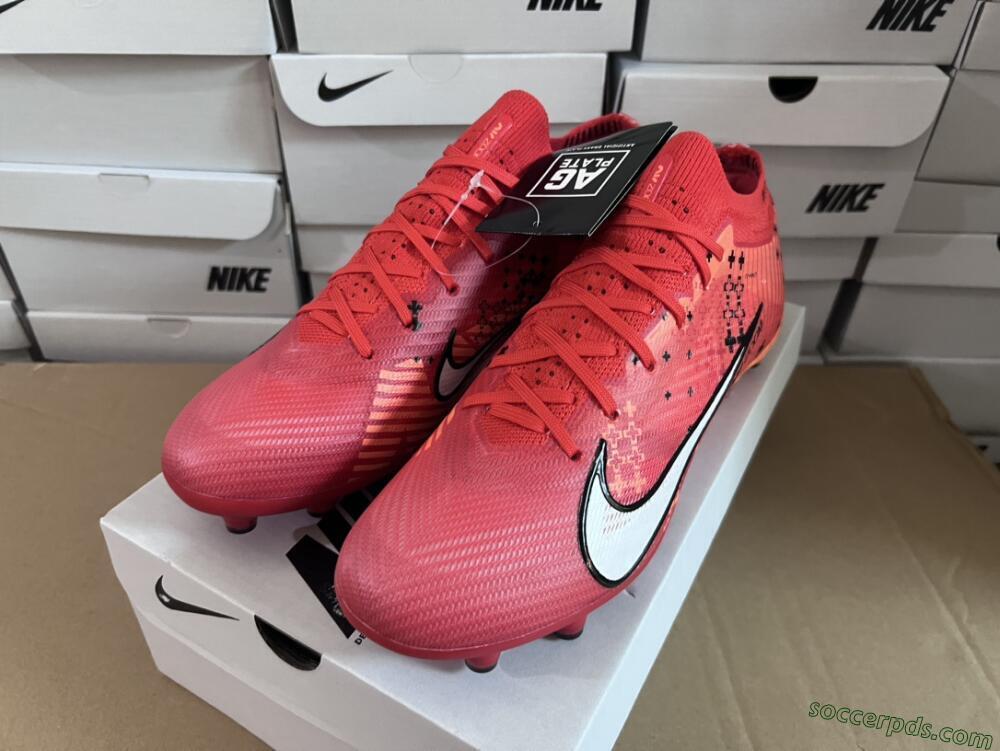 Nike Air Zoom Mercurial Vapor 15 Elite AG Low-Tops Football Boots - Red/White/Black