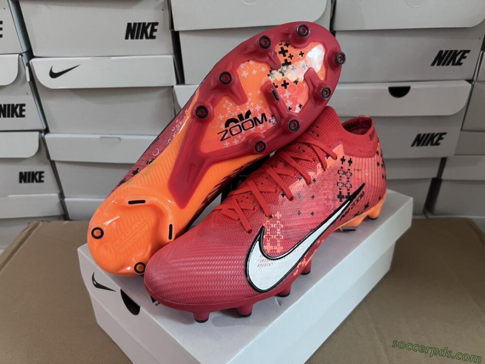 Nike Air Zoom Mercurial Vapor 15 Elite AG Low-Tops Football Boots - Red/White/Black