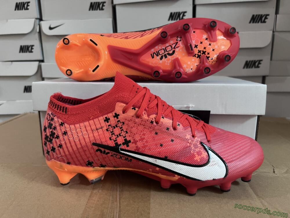 Nike Air Zoom Mercurial Vapor 15 Elite AG Low-Tops Football Boots - Red/White/Black