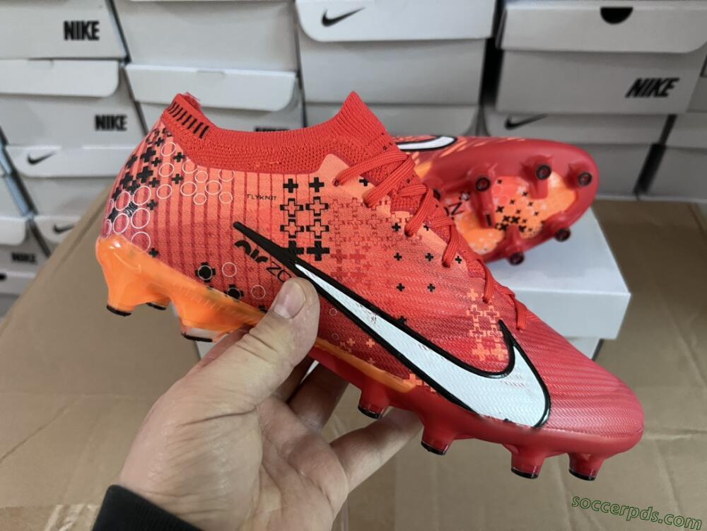 Nike Air Zoom Mercurial Vapor 15 Elite AG Low-Tops Football Boots - Red/White/Black